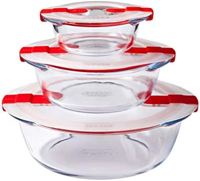 Pyrex FC360 Plastic/Glass Cook and Heat Round Dish with Lid, 206PH00