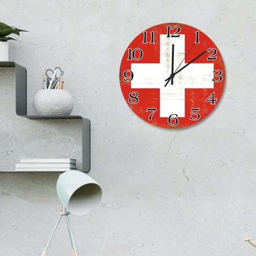 Horloge murale ronde Suisse cadeau souvenir de voyage - 3