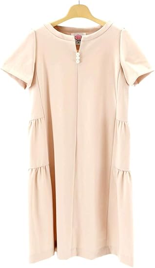 Amazon Co Jp Toilette トワレ ワンピース レディース ミセス 春夏 上品 半袖 パール使い 部分ティアードデザイン 日本製 ピンク 15 服 ファッション小物