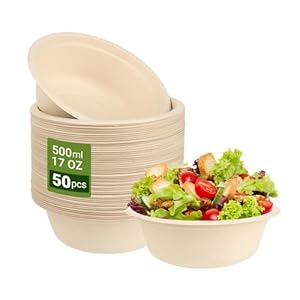 Kitdahom ZWBS Einweg Suppenschalen, 50 Stück