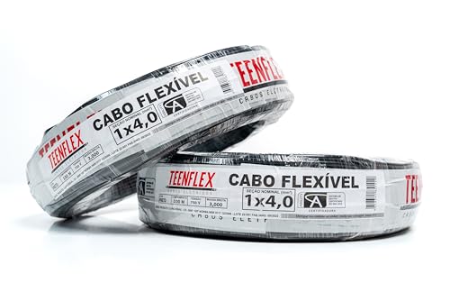 Fio Eletrico Cabo Flexivel 4mm 100 Metros. (Preto)