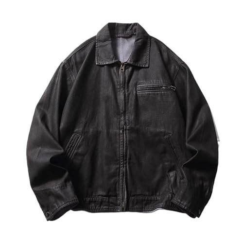 Veste en cuir pour homme courte vintage look urbain chic quotidien