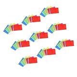 Beavorty 100 Stück Handflagge Einfarbig Kleiner Bannerfahne aus Polyester Rechteckig 21x14cm Leicht zu Schwenken für Partydeko und Kindergeburtstag