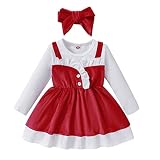 Vêtements de Noël pour tout-petit, robe patchwork, princesse, tulle, impression, enfants, fille, bébé, robe et jupe de tennis de table fille, Format A8-rouge., 6-12 mois