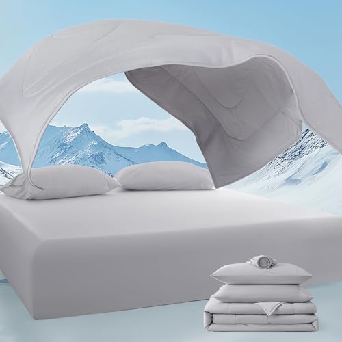 Breescape Cooling Comforter Set - Ultra Comfort 4pcs with King Si...