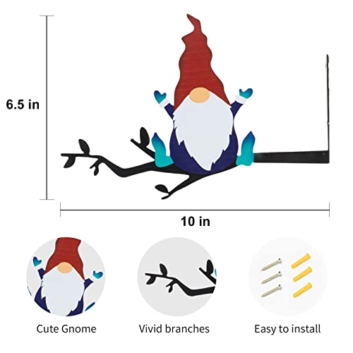 Vzvxcc Steel Branch Gnomes Decoration, Metal Gnome Silhouette Yard Art Decor, Metal Gnome For Tree Decor Outdoor, Easter Colorful Steel Garden Gnome Statue For Home Garden Yard Patio Decorations #TOP1