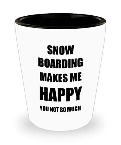 Snowboarding Shot Glass - Liquor Lover Gift 1.5oz