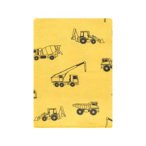 Image of Hudson Baby Unisex Baby Cotton Flannel Burp Cloths Bundle, Construction, One Size