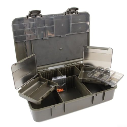 Green ABS Fishing Tackle Box 28x20cm Green ABS Fishing Tackle