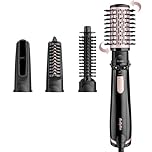 BaByliss Spazzola rotante ad aria calda, 4 accessori intercambiabili per asciugare, modellare, lisciare e volumizzare, 2 temperature più aria fredda, 2 direzioni di rotazione, 1000 W AS200E
