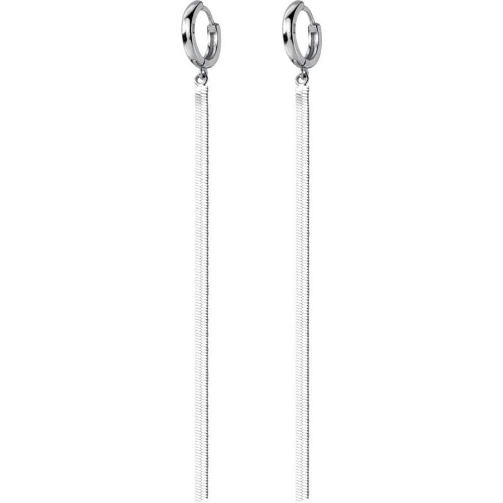 IUokLU Earrings for Women, S925 White Mushroom Buckle Female Korean Fashion Tassel Long Earrings Personality Temperament Earrings