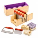 Seifenschneider Set Holz 5er mit Holzform und 1.4L Silikonform