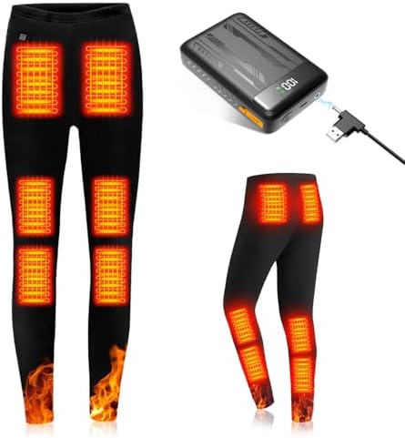 （00:01時点） [THOUSTA] 電熱パンツ 加熱パンツ【高温版70℃&40000mAhモバイルバッテリー付】12つヒーター内蔵 DC7.4V/USB給電 3段階温度調整 日本製繊維ヒーター 速暖 通勤通学/スキー/登山/釣り 電熱ズボン (JP, アルファベット, XL)