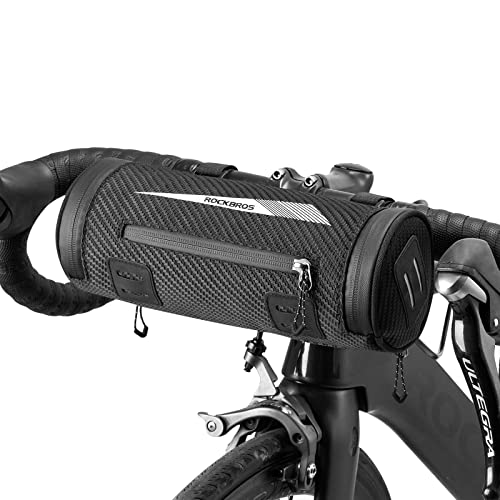 ROCKBROS(ロックブロス)自転車 フロントバッグ ハンドルバーバッグ 多機能 防水 軽量 大容量 反射 フレームバッグ トップチューブバッグ ロードバイク ベルクロ固定 取り付け簡単 反射リフレクター サイクリング 通勤 通学
