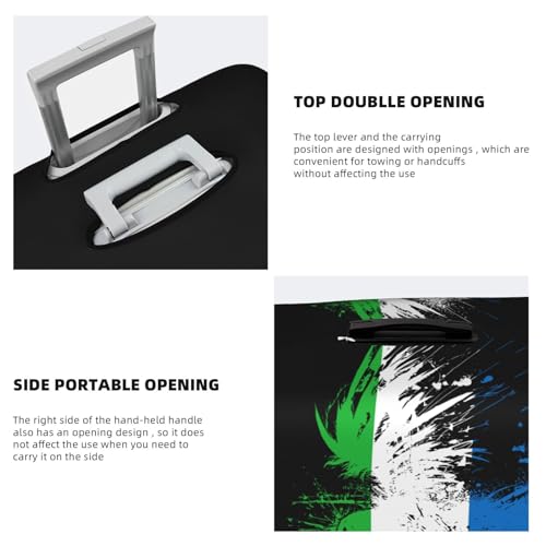 Travel Luggage Cover Sierra Leone Flag Fashion Washable Baggage Suitcase Protector Fit For Luggage Medium4