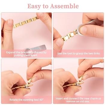 Bracelet Charmes Italien Modulable - 18 Maillons Inox Argenté Ou Doré