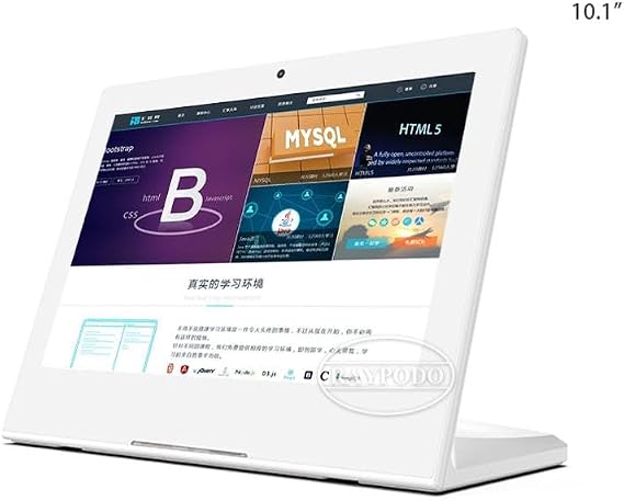 10.1 Tablet PC, Android 10, L-Shaped Design, Black/White