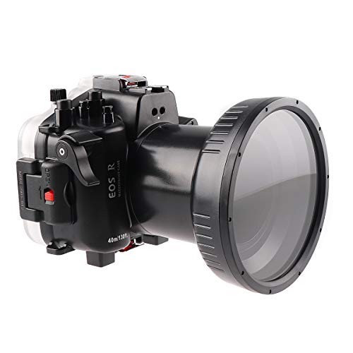 Foto4easy 130ft/40m Underwater Waterproof Camera Housing for DSLR Camera Canon EOS R