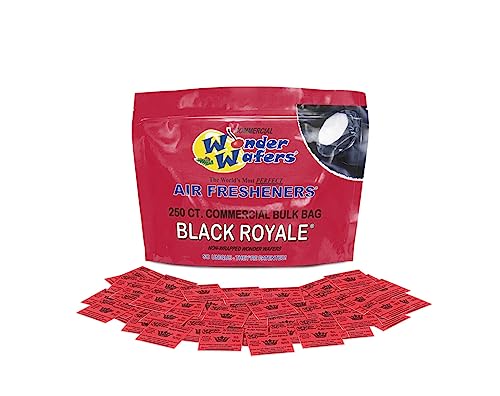 Wonder Wafers 250 Count Unwrapped Automobile Professional Use Air Fresheners Car and Truck Detail (Black Royale)