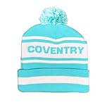 Beyond Happy Coventry Sky Blues Winter Hat - Coventry City Knitted Ski Hat - Unisex Hat 100% Acrylic (UK, Alpha, One Size, SKI HAT)