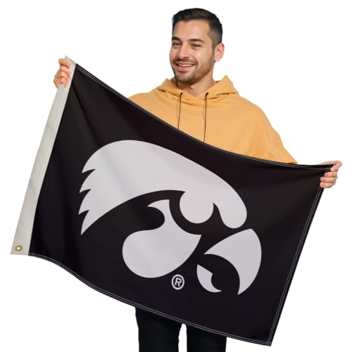Iowa Hawkeyes Flag - NCAA Licensed - Nylon - 2' x 3'