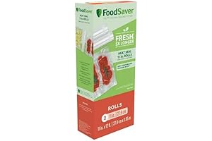 FoodSaver 11" x 12' Vacuum Seal Rolls (2-Pack) for Airtight Food Preservation