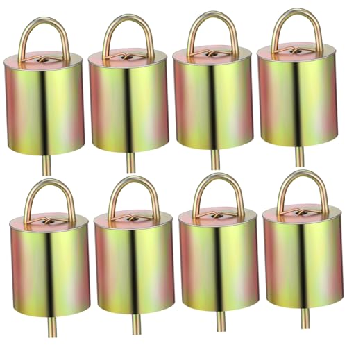 SEWOART Campanas De Cobre Para Ganado y Cabras 8 Piezas Campanas De Pastoreo Resistentes y Rústicas Para Vacas De Metal Para Uso Agrícola y Decoración Navideña