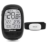 MEILAN Oval GPS Wireless Bike Computer (Black) and MEILAN C5 Heart Rate Monitor