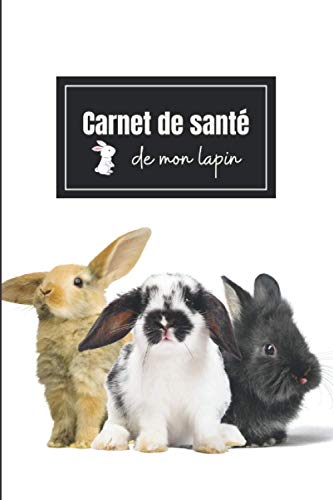 Carnet de santé de mon lapin: Visites chez le vétérinaires - Cahier de suivi médical à remplir - 120 pages