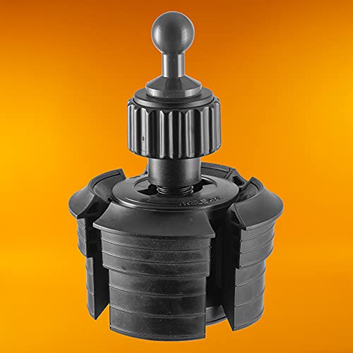 iBOLT 20mm Adjustable Aluminum Ball Cup Holder Mount - Expands to fit Most Cup Holders and is Compatible with All Industry Standard 20mm mounts