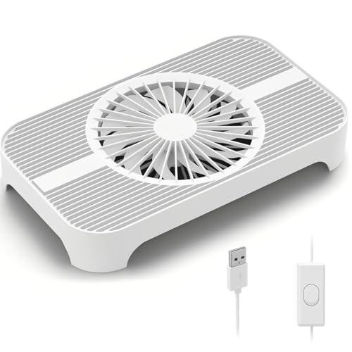 GSCOLER X3 USB Cooling Fan, 18dB Ultra-Quiet 140mm USB PC Fan with Built-in Cable & One-Touch Switch for Router, Receiver, Amplifier, DVR, PlayStation, Xbox, Computer Cabinet Electronics Cooling