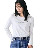 [カルバン クライン] 長袖Tシャツ - ロングスリーブスタンダードロゴスリムTシャツ 47D281G XS BRILLIANTWHITEYAA