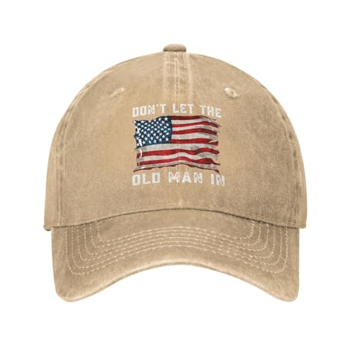 FLALORI Funny Old Man Hat for Men Baseball Caps Graphic Caps Natural
