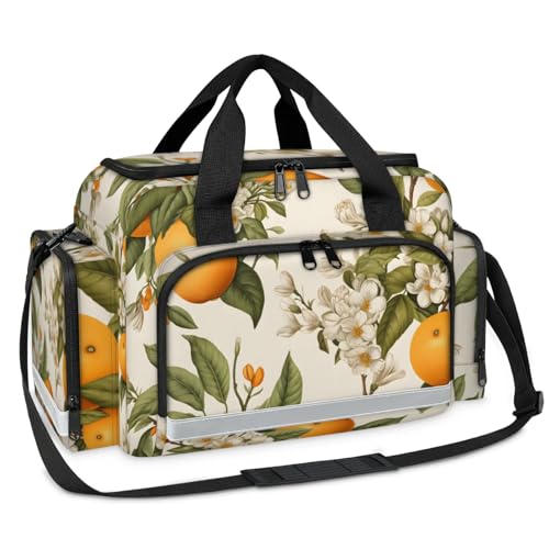 GzLeyigou First Aid Bags Empty, Plump Oranges Emergency Bag First Aid Kit Multiple Compartment Kit Carrier On Call Trauma Bag For Paramedics Emergency Medical Supplies Kit