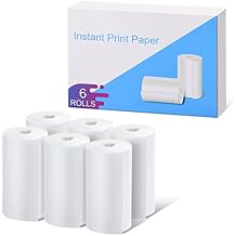 6 Rolls Instant Camera Refill Print Paper White Thermal Print Paper Rolls Compatible with Most Kids Instant Camera
