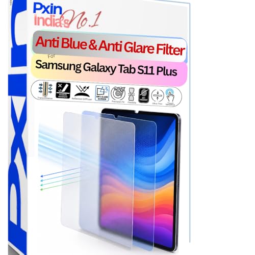 Image of Pxin Tablet Anti Bluelight and Anti Glare Screen Guard compatible with Samsung Galaxy Tab S11 Plus | BLUV Lightblock Tech | Scratch Proof | Prevents bluelight | Eye Protection | No Dry Eyes