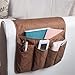 MDSTOP Sofa Couch Chair Armrest Organizer, Fits for Phone, Book, Magazines, TV Remote Control (Coffee)