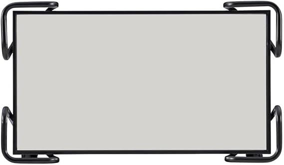 BOWERY HILL Metal Bar Cart, Black Powdercoated Finish, 30 W x 17.25 D x 32.5 H, Mirrored Shelves, Locking Casters, Multifunctional Mid-Century Design for Home, Bathroom, Living Room or Kitchen