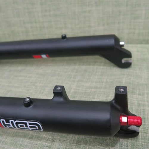 CDHPOWER 20\" Bicycle Fork 4.0\" Fat Tire Air Suspension Bike Fork, Double Shoulder w/ 1-1/8\" Headset Combo, 9mm Quick Release, Disc Brake E-Bike/MTB