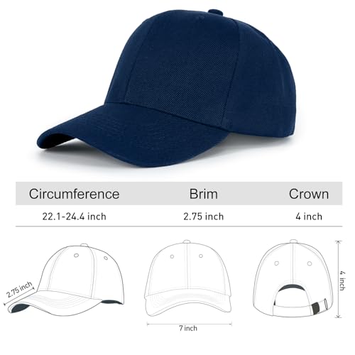 Edoneery Men Women Baseball Cap-Low Profile Adjustable Washed Cotton Golf Dad Hat - Thumbnail 7