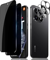 Lutree per Xiaomi 15T/ Xiaomi 15T Pro Privacy Vetro Temperato, 2+2 Pezzi Pellicola Protettiva + Pellicola Fotocamera Lenti (Nero), Durezza 9H Anti-Graffio Anti-Spy Senza Bolle Protezione Schermo