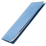 LIVAN - L702 - Porte chéquier Longue - Porte Cartes - Cuir - Format Classique - Homme Femme - 23,5 x 10 cm (Z Bleu Ciel)