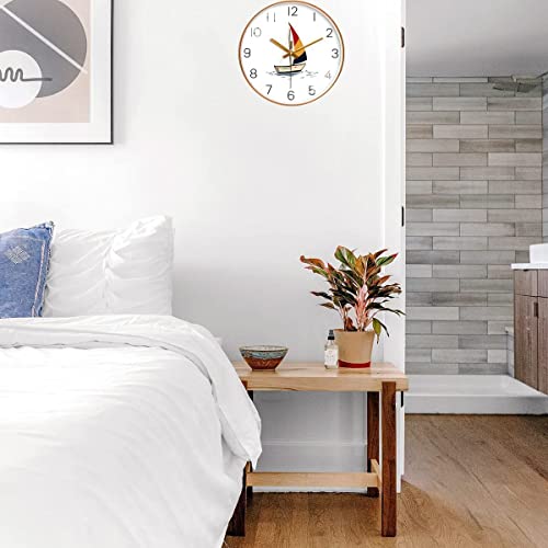 Image of Wall Clock 12 inch Silent Quartz Decorative Wall Clock Non-Ticking Classic Digital Clock Battery Operated Round Easy to Read Handheld Complete Home /Kitchen /Bedroom (401)
