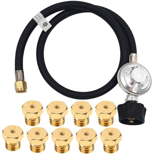 Natural Gas to Propane Conversion Kit for Weber Genesis S/E Series 315/325/335/435, for Weber LP Conversion Orifice with 3 FT Propane Regulator Hose