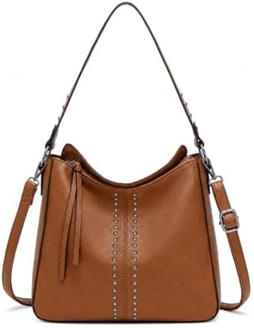 Montana West Hobo Bag for Women Handbags Crossbody Vegan Leather Purse Ladies Chic Shoulder Bag, Mwc-128-brown