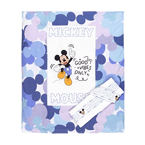 Lenzuola culla piumino sacco neonato disney minnie topolino carrozzina set navicella completo lenzuolo lenzuolino neonata corredino biancheria federa (Topolino blu)