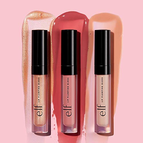 E.l.f., Lip Plumping Gloss, Hydrating, Nourishing, Invigorating, High-Shine, Plumps, Volumizes, Cools, Soothes, Champagne Glam, Shimmer, 0.09 Oz #TOP4