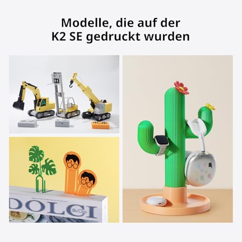 Creality K2 SE 3D-Drucker 2026, bis zu 500 mm/s Hochgeschwindigkeitsdruck, Direktextruder, Auto-Nivellierung, Vibrationskontrolle, 220 × 215 × 245 mm Bauraum