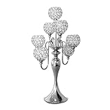 Soportes de vela de cristal 7 brazos Candlestick Coffee Table Subfieces Candelabra Boda Fiesta Decoración de Navidad