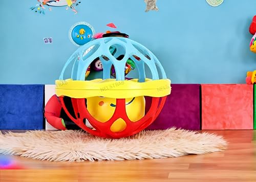 NELSTRAB:- Soft Ball Rattle Toy for Baby, Bath Toy Made in Safe Rattle for New Born Baby, Children Toy and Infant Products Activity Center(Multi Color)(1 PIS)